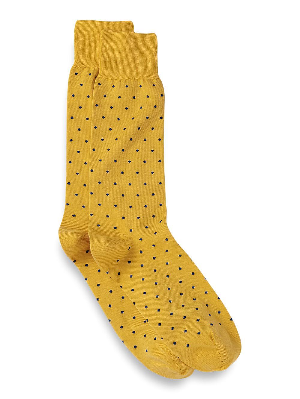 Dot Cotton Blend Sock - Yellow Multi Product Image