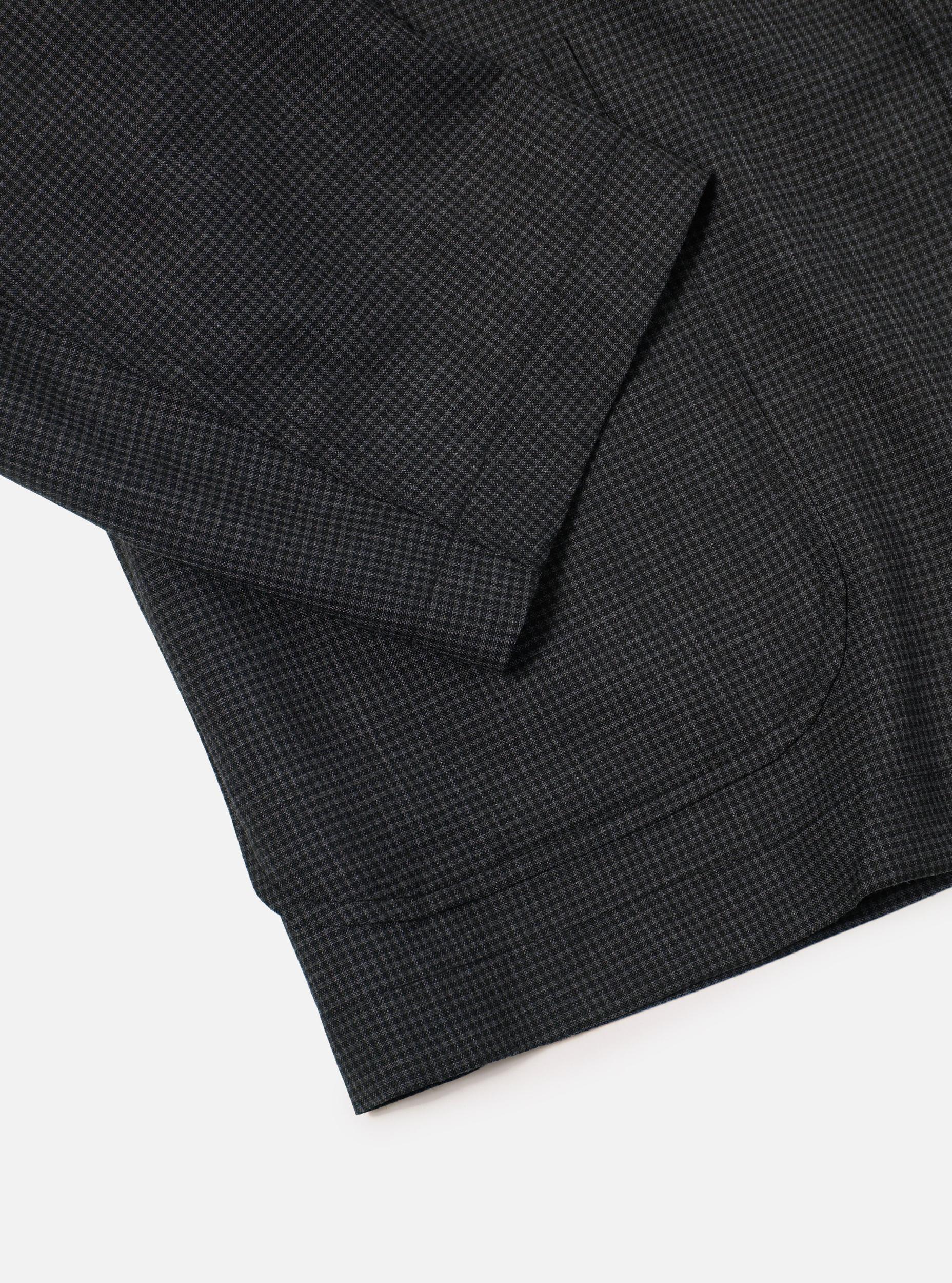 Black Mini Check Three Button Jacket Product Image