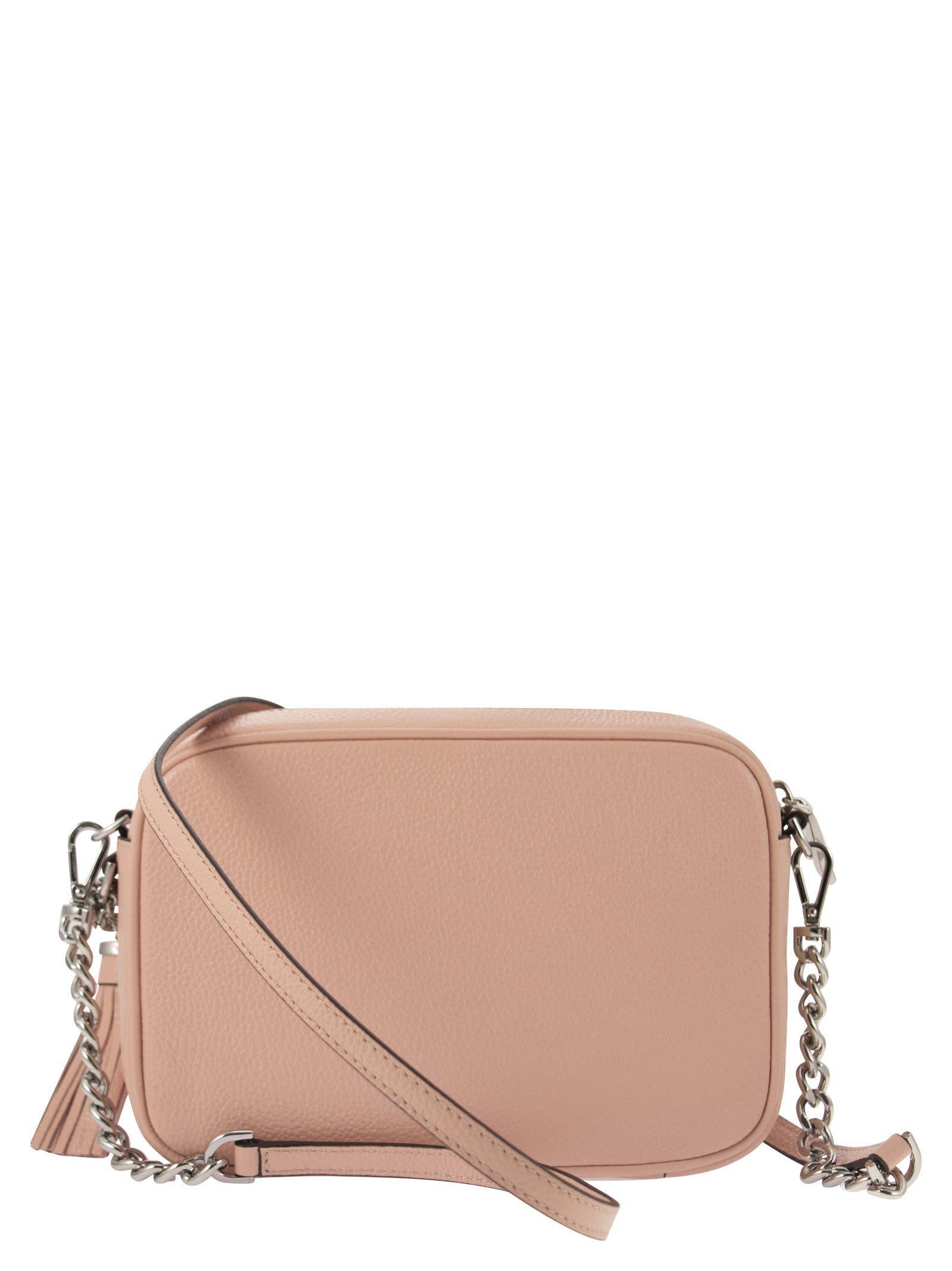 MICHAEL KORS Ginny - Leather Crossbody Bag In Pink Product Image