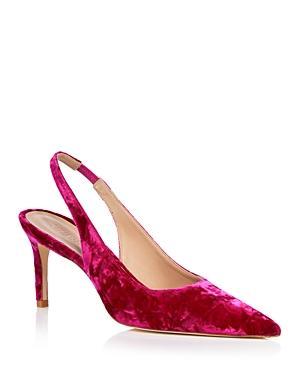 Hot Chick Leather Red Sole Slingback Pumps Product Image