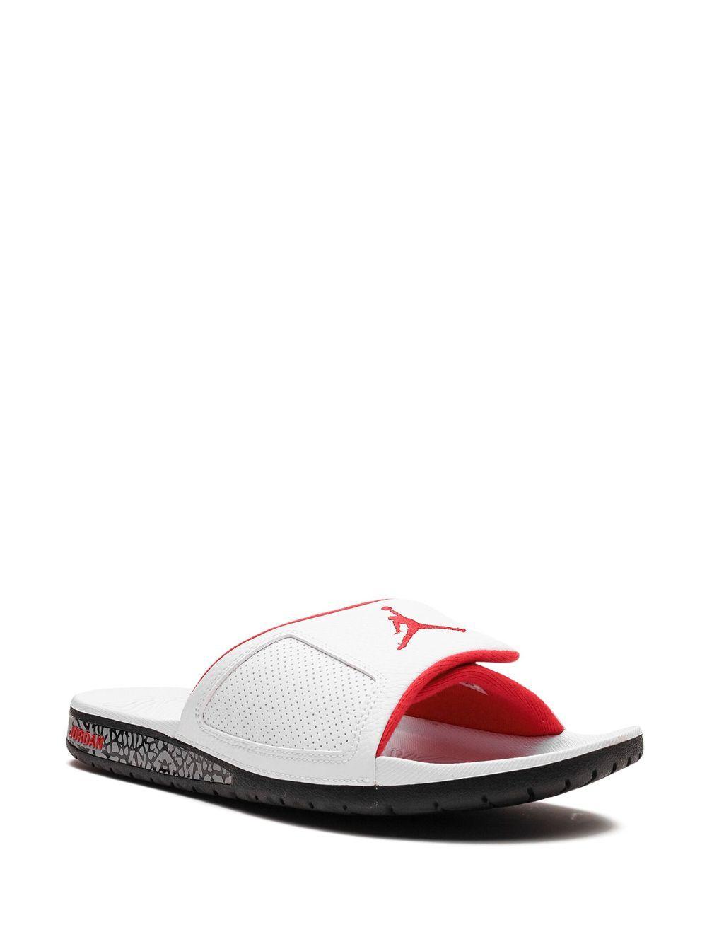 JORDAN Hydro 3 Slides In White/university Red/cement Grey Product Image