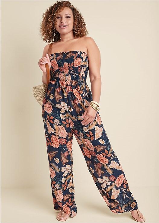 Floral Strapless Jumpsuit Product Image