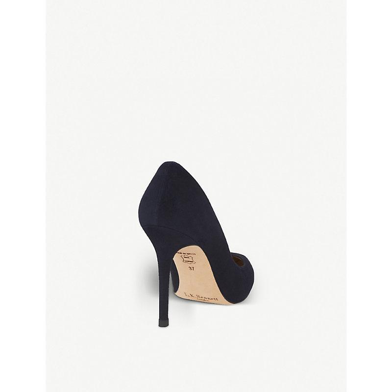 LK BENNETT Fern Suede Courts In Nero Product Image