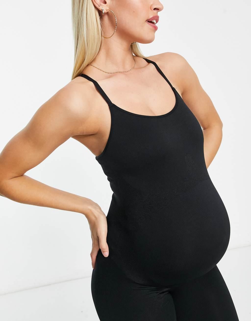 Mamalicious Maternity active unitard in black Product Image