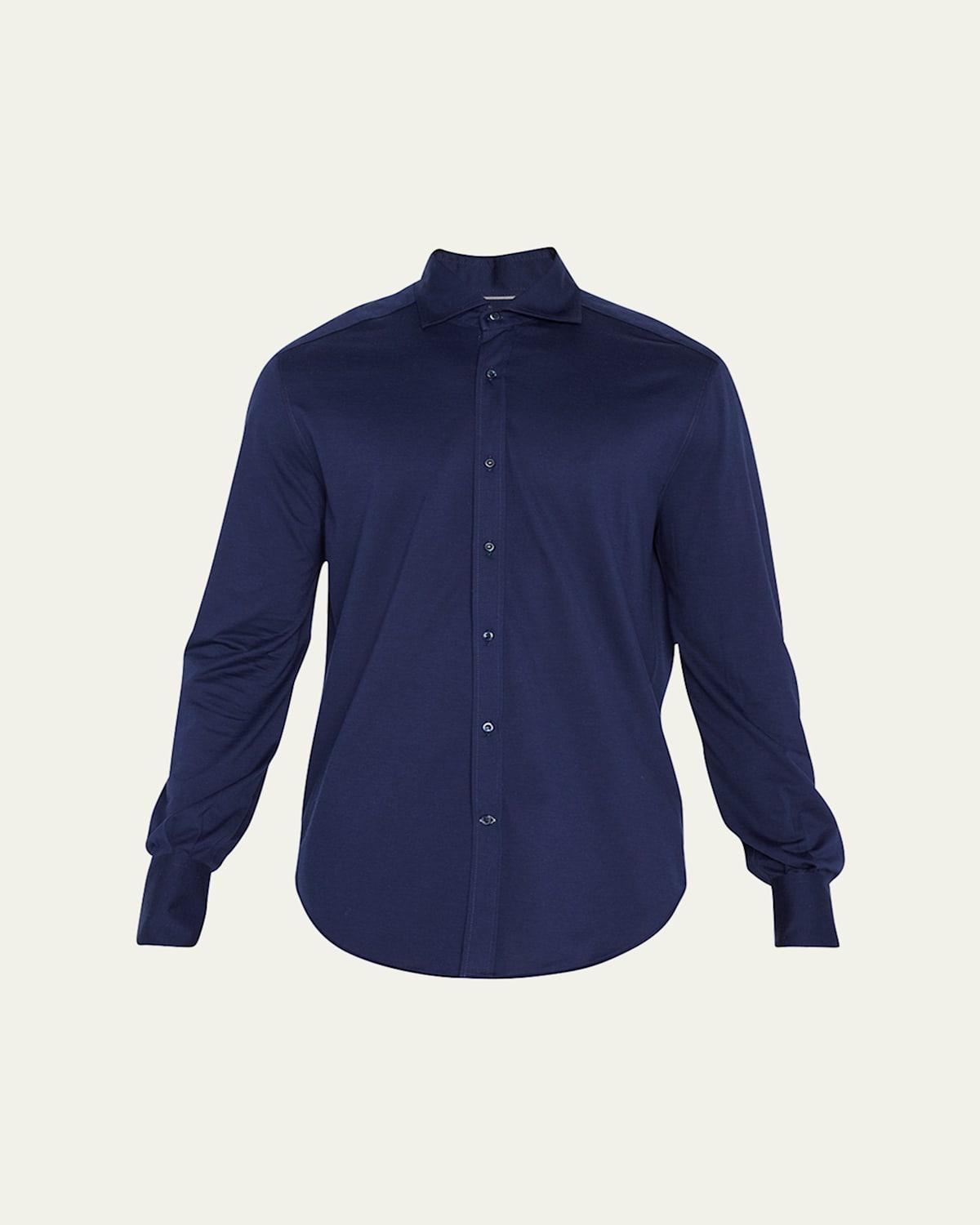 Mens Jersey Knit Sport Shirt Product Image