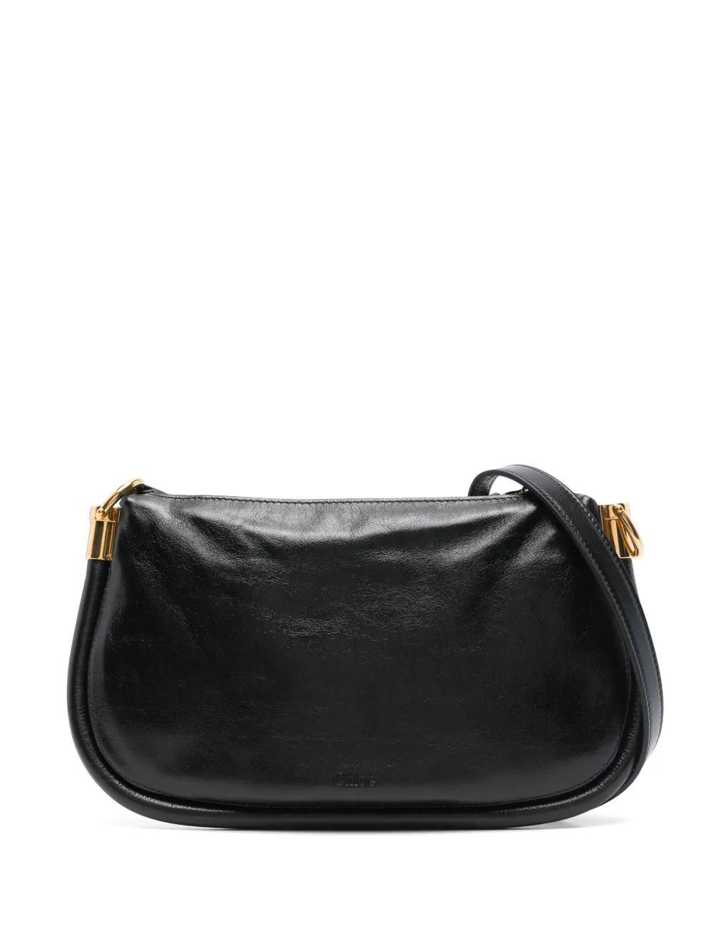 CHLOÉ Womens Paraty Leather Cross-body Bag Black Product Image