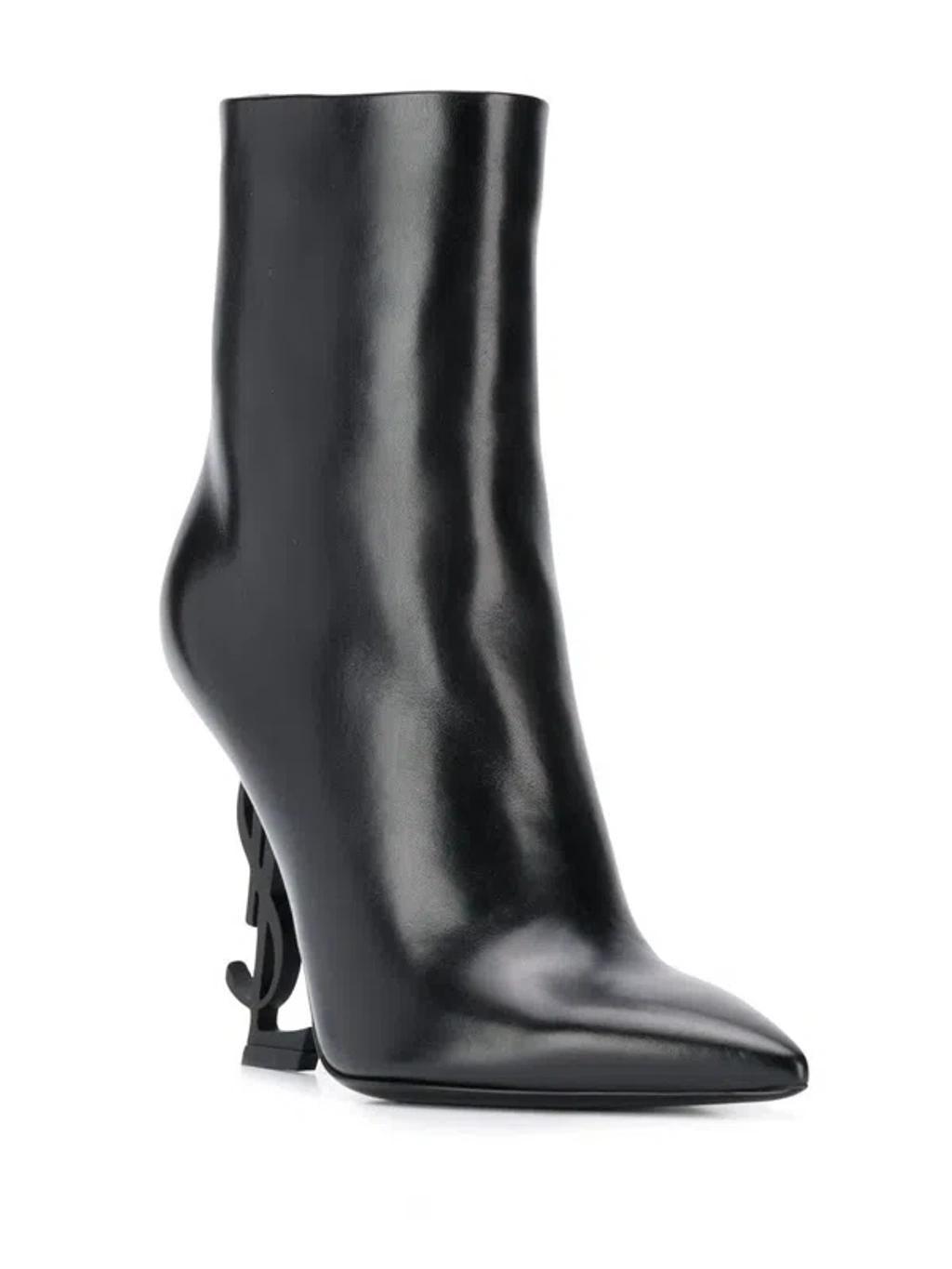 SAINT LAURENT Opyum 110 Ysl Heeled Boots In 1000 Product Image