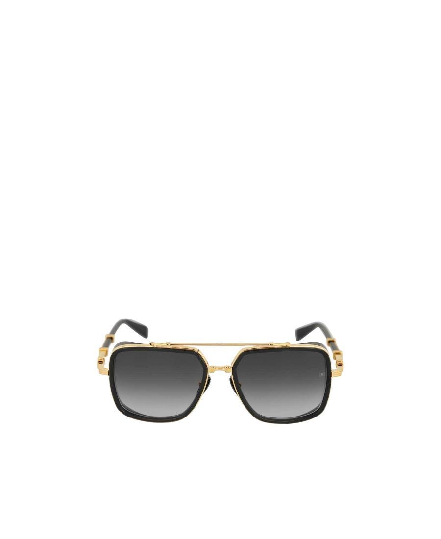 BALMAIN Officier Aviator Sunglasses In Black Product Image