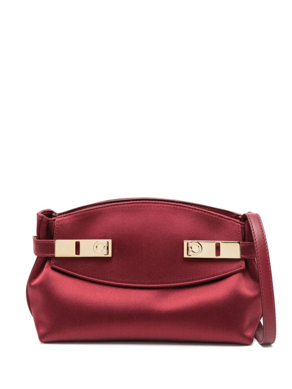 FERRAGAMO Hug Shoulder Bag In Red Product Image