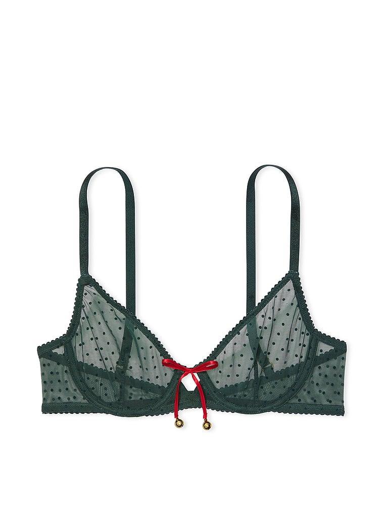 Jingle Bells Mesh Unlined Demi Bra Product Image