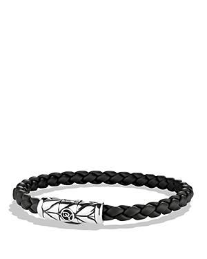 Mens Chevron Woven Rubber Bracelet, 6mm Product Image