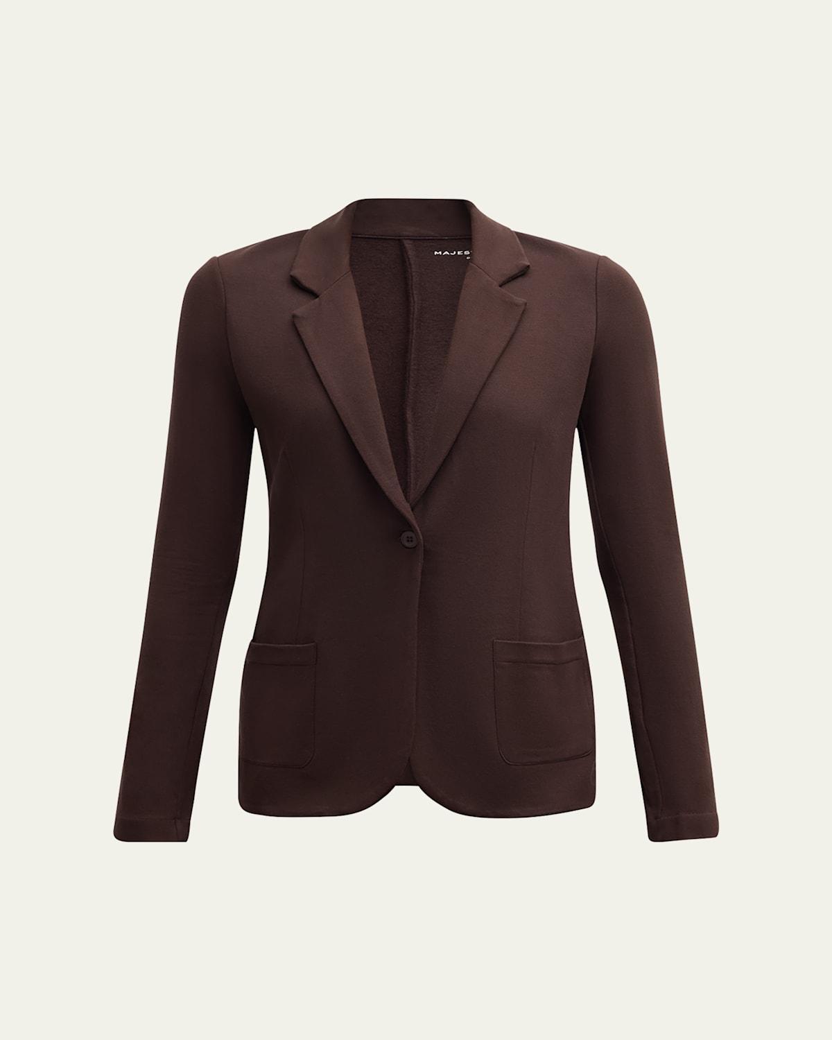 French Terry One-Button Blazer Product Image