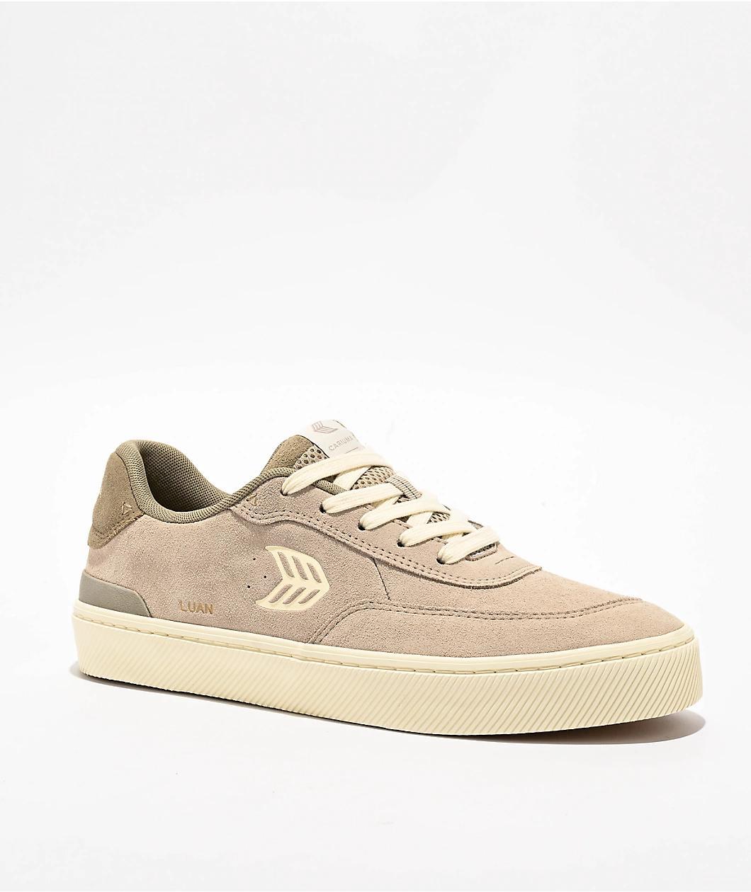 Cariuma Luan Pro Taupe & White Skate Shoes Product Image