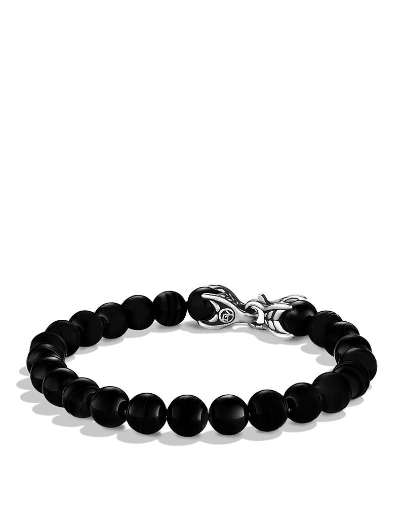 Mens Spiritual Beads Bracelet in Sterling Silver Product Image