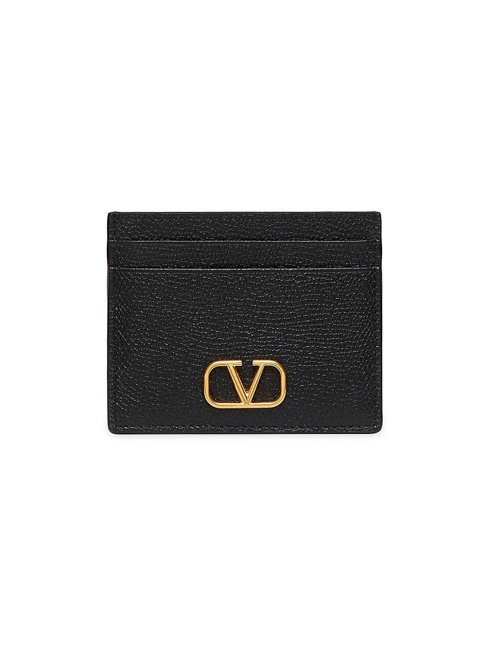 Womens Vlogo Signature Grainy Calfskin Cardholder Product Image