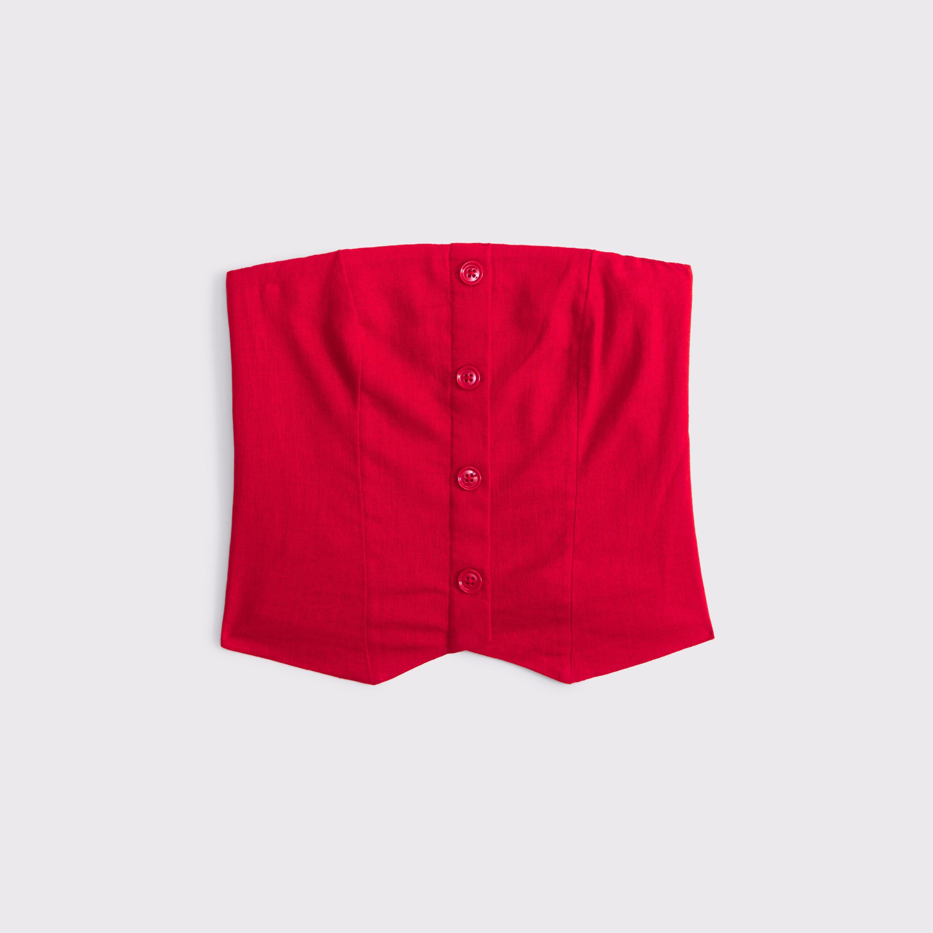 Strapless Cropped Vest Top Product Image