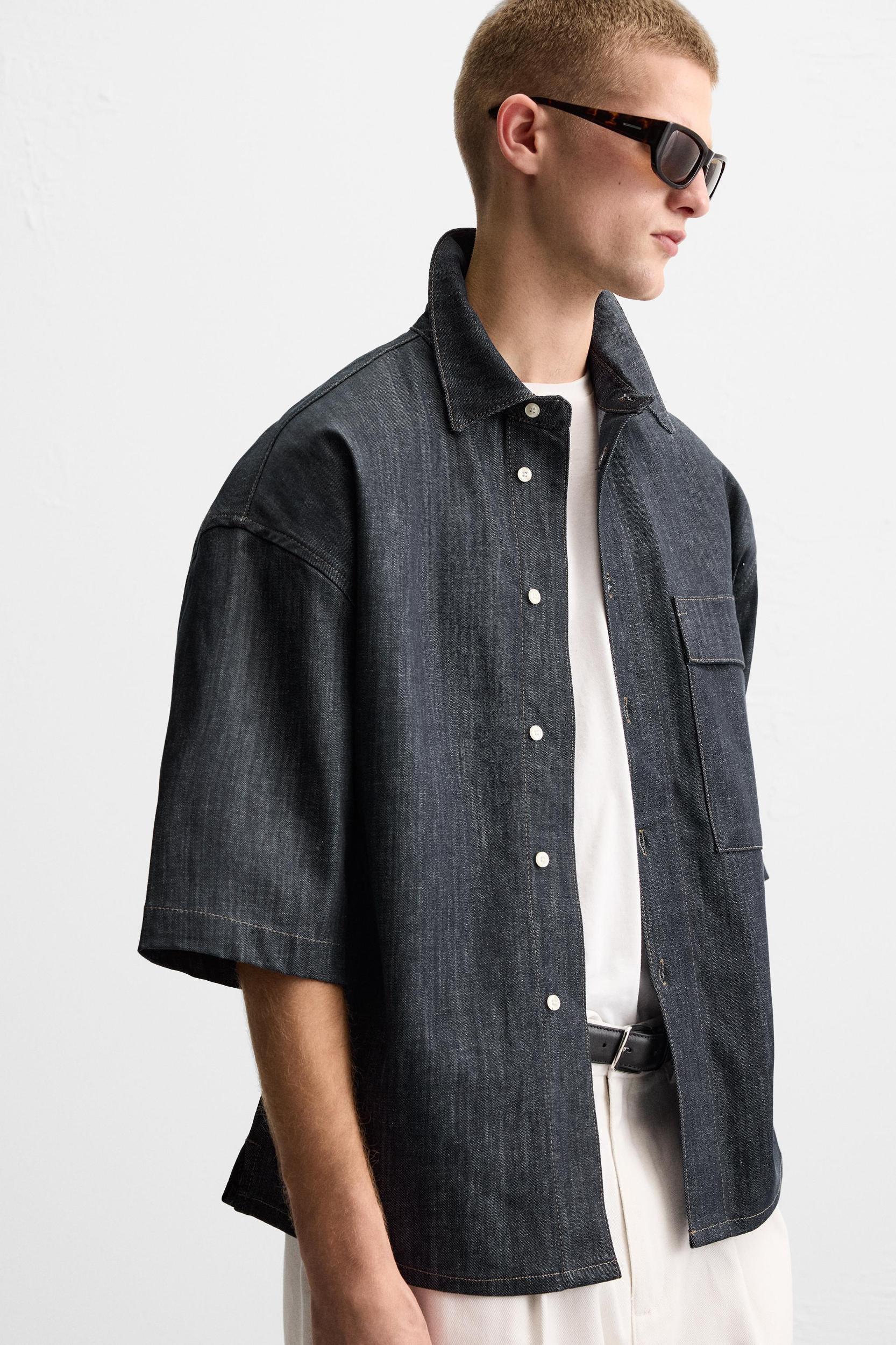 OVERSIZED FIT DENIM SHIRT Product Image