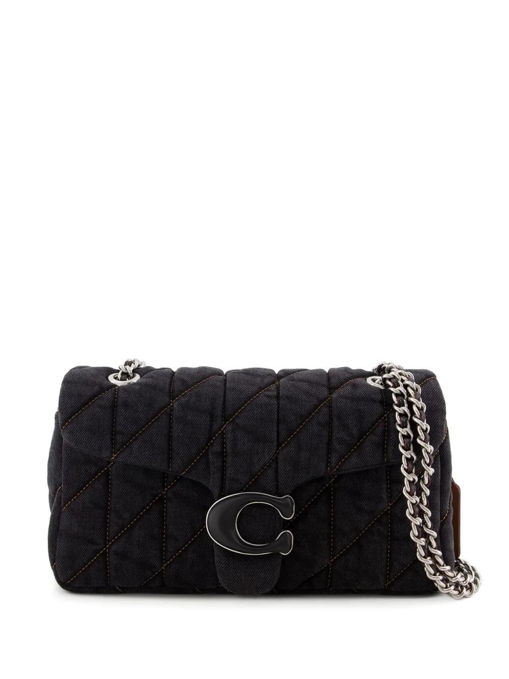 COACH Tabby 20 Logo Plaque Quilted Shoulder Bag In Black Product Image