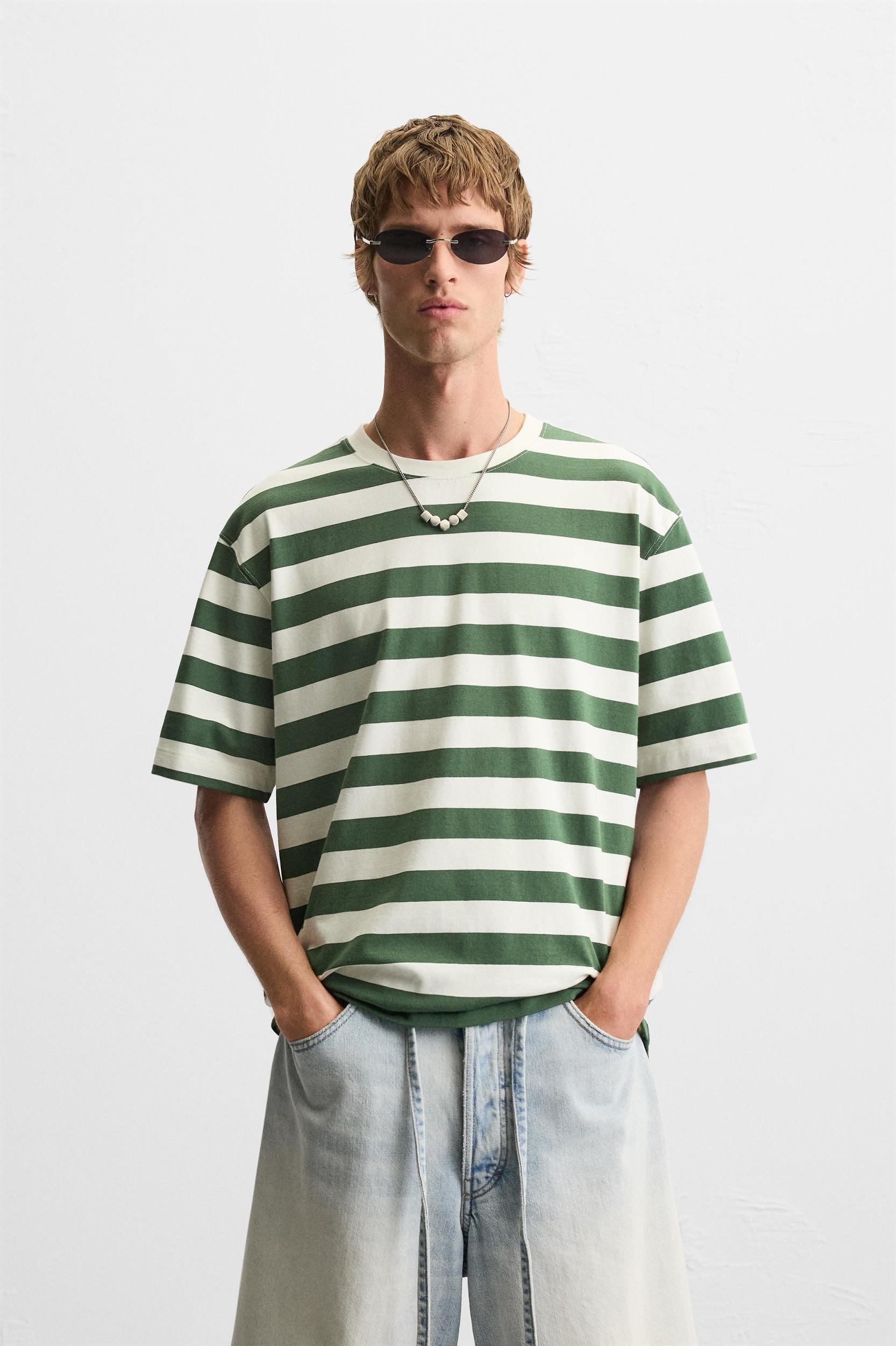 STRIPED JACQUARD T-SHIRT Product Image