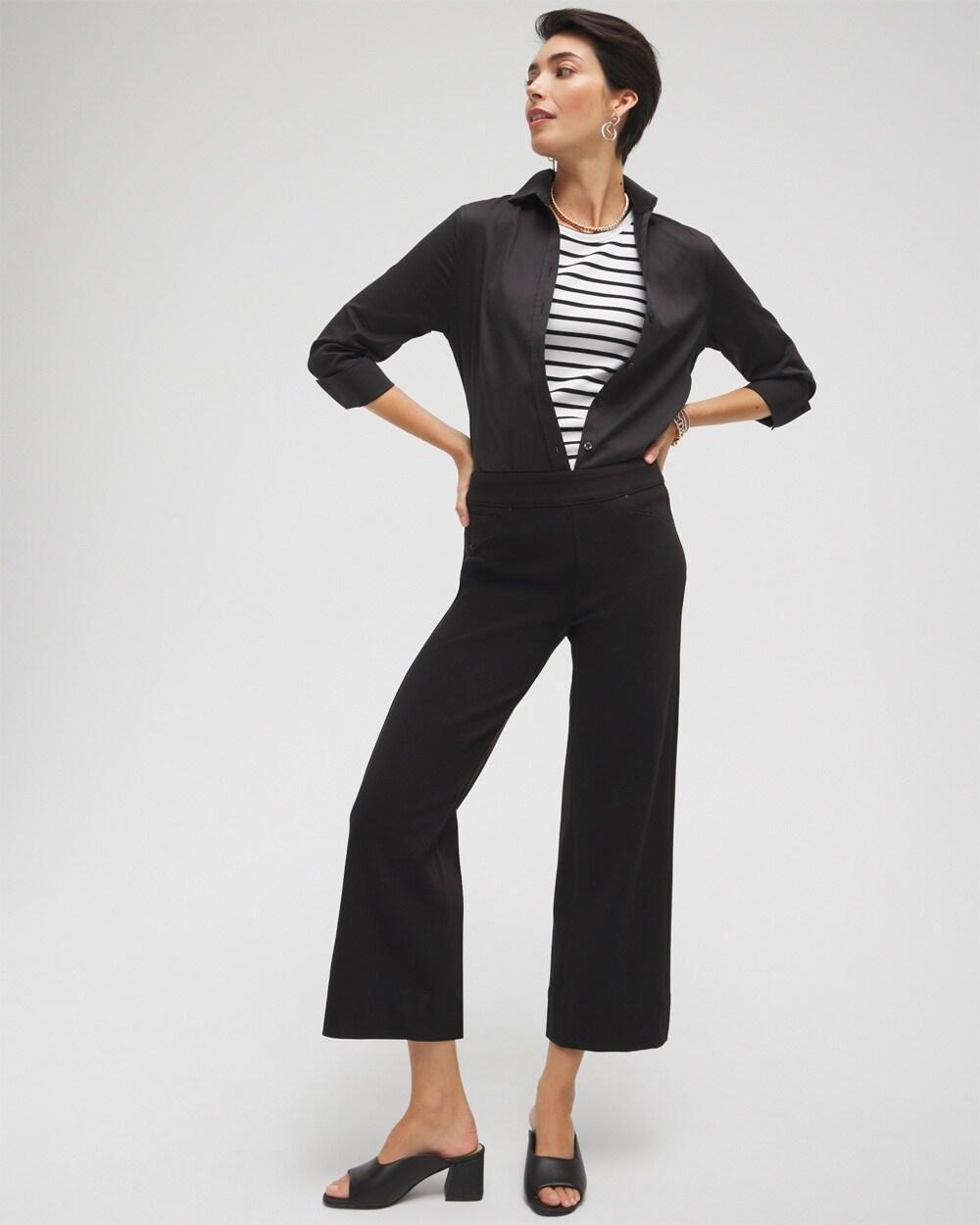 Poplin Cropped Pants Product Image