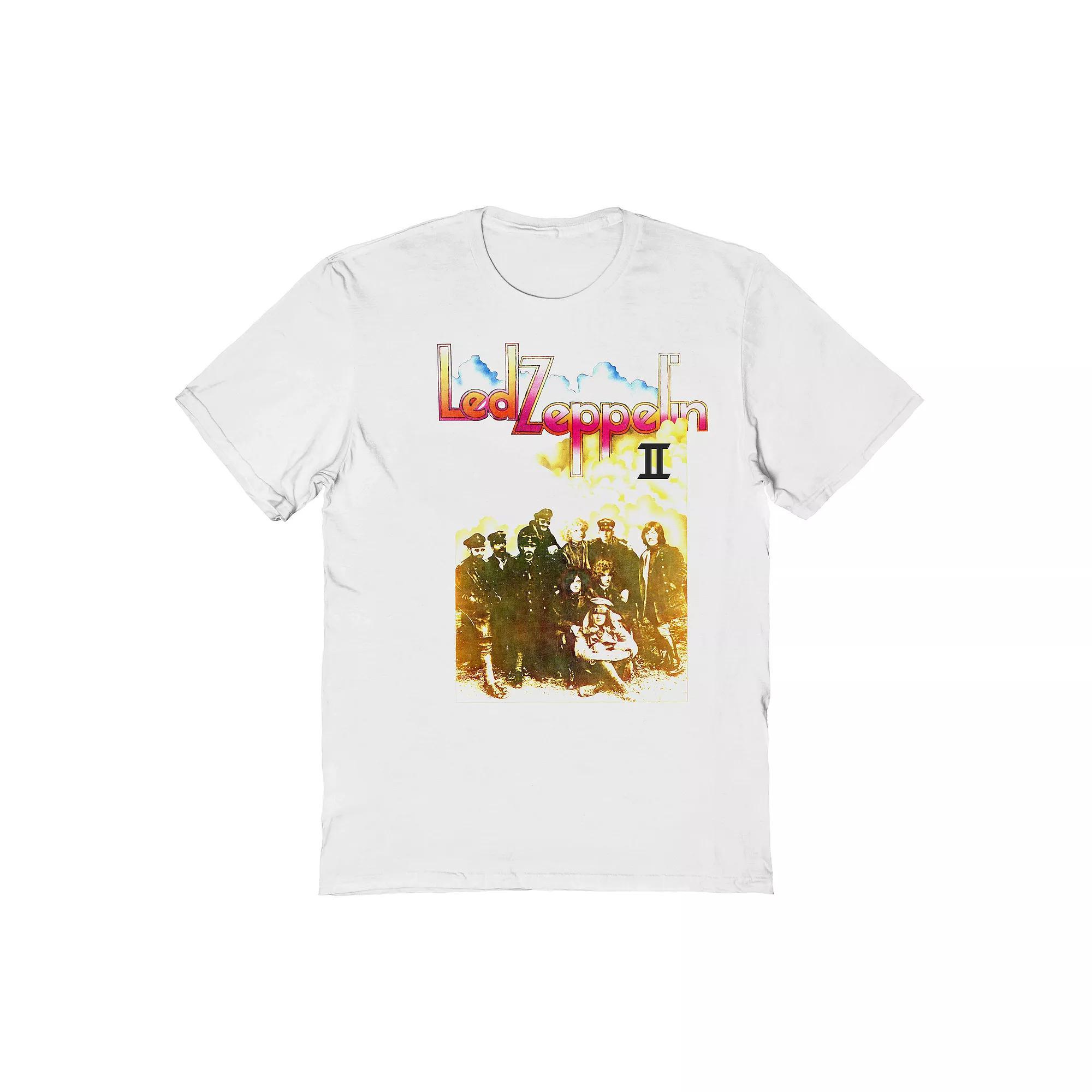 Men's Led Zeppelin Band Clouds Graphic Tee, Size: XXL, White Product Image