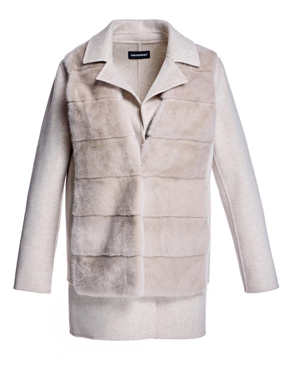 Maximilian Wool Jacket with Mink Vest Product Image