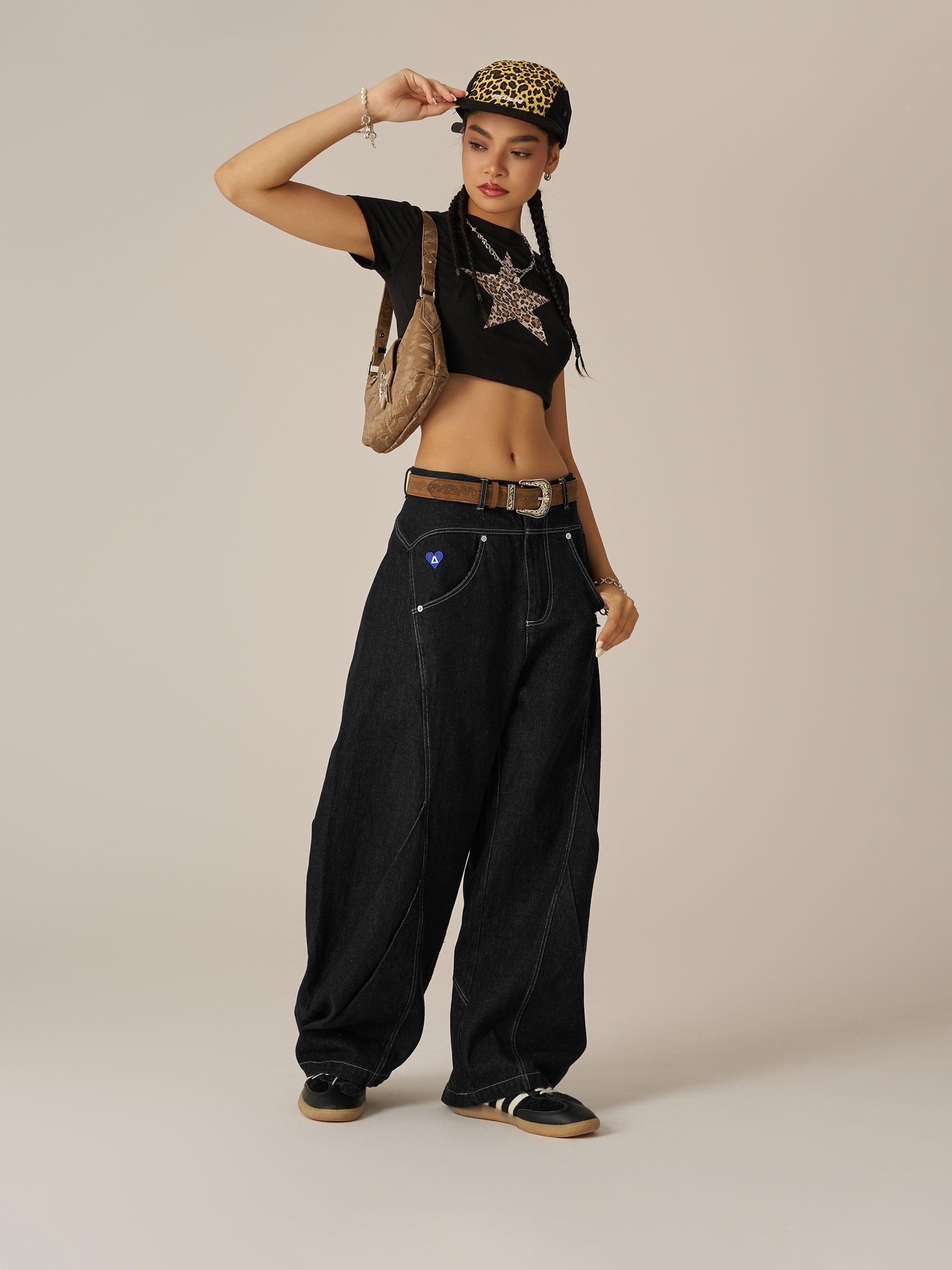 Aelfric Eden Wrinkle Baggy Barrel Jeans Product Image