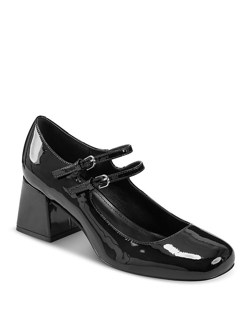 Womens Nillie 55MM Leather Double-Strap Block-Heel Pumps Product Image