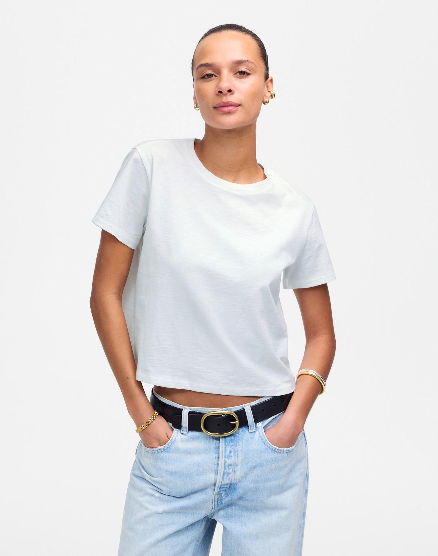 Slub Boxy-Crop Tee Product Image