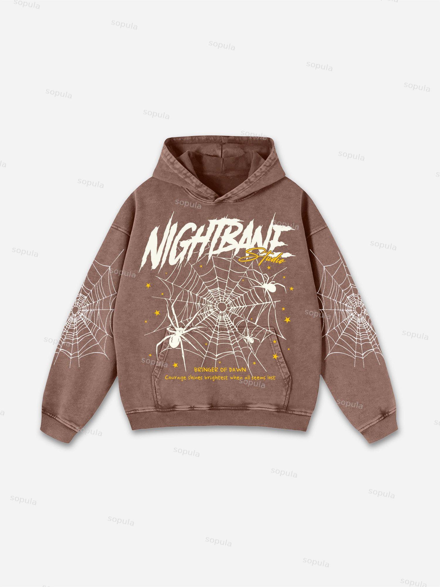 Fly By Choice X Spacestation Graphic Print Acid Wash Hoodie Product Image