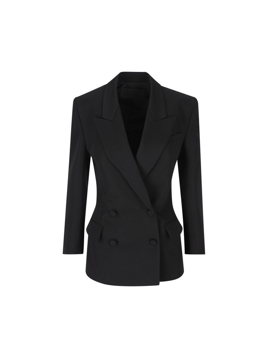 VALENTINO Double-breasted Long-sleeved Blazer In Black Product Image