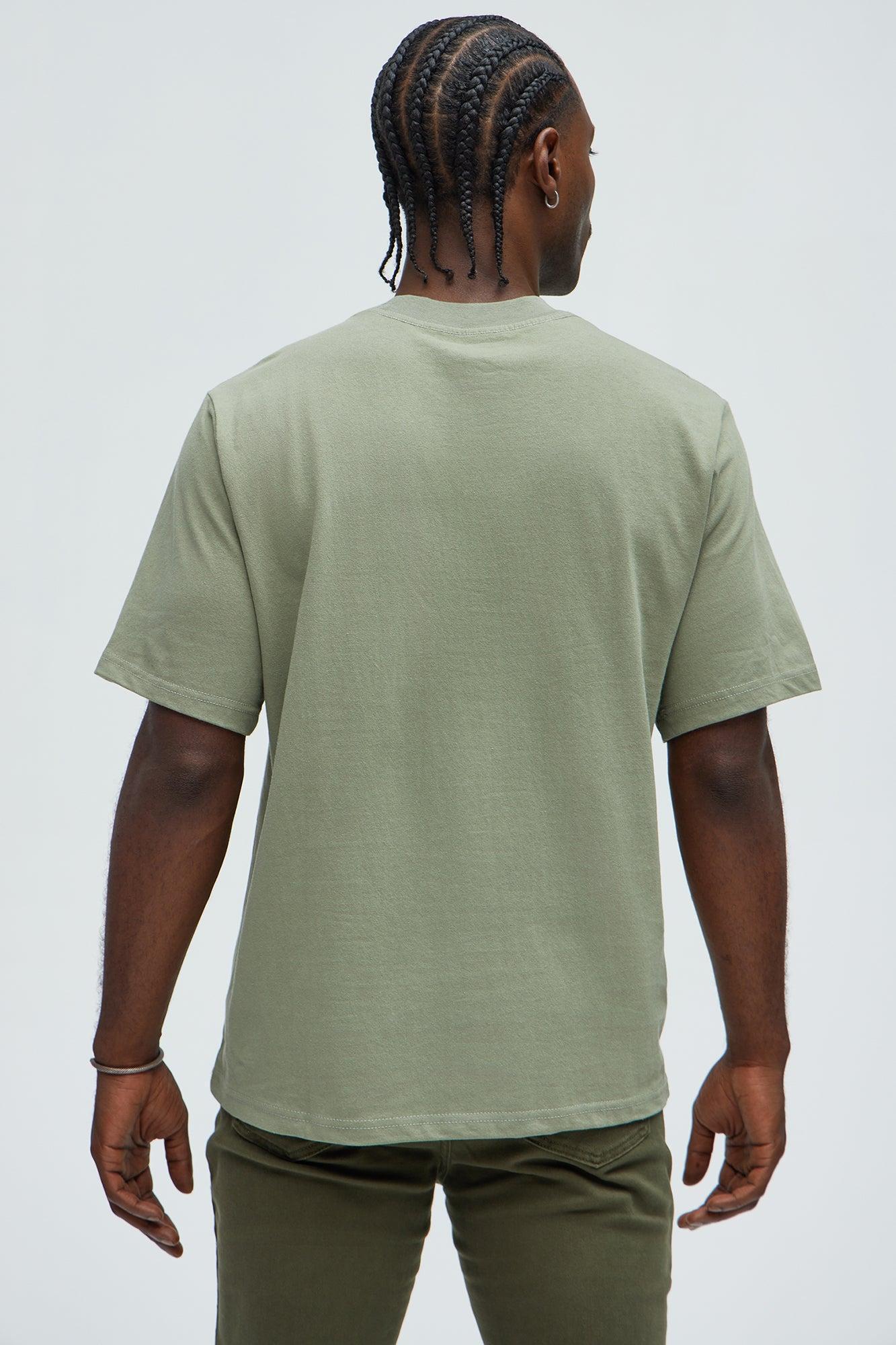 Oversized Heavyweight Short Sleeve Tee - Olive Product Image