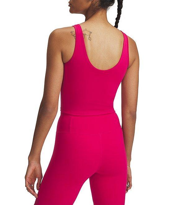 Under Armour Solid Knit Scoop Neck Sleeveless Fitted Motion Tank Top Product Image