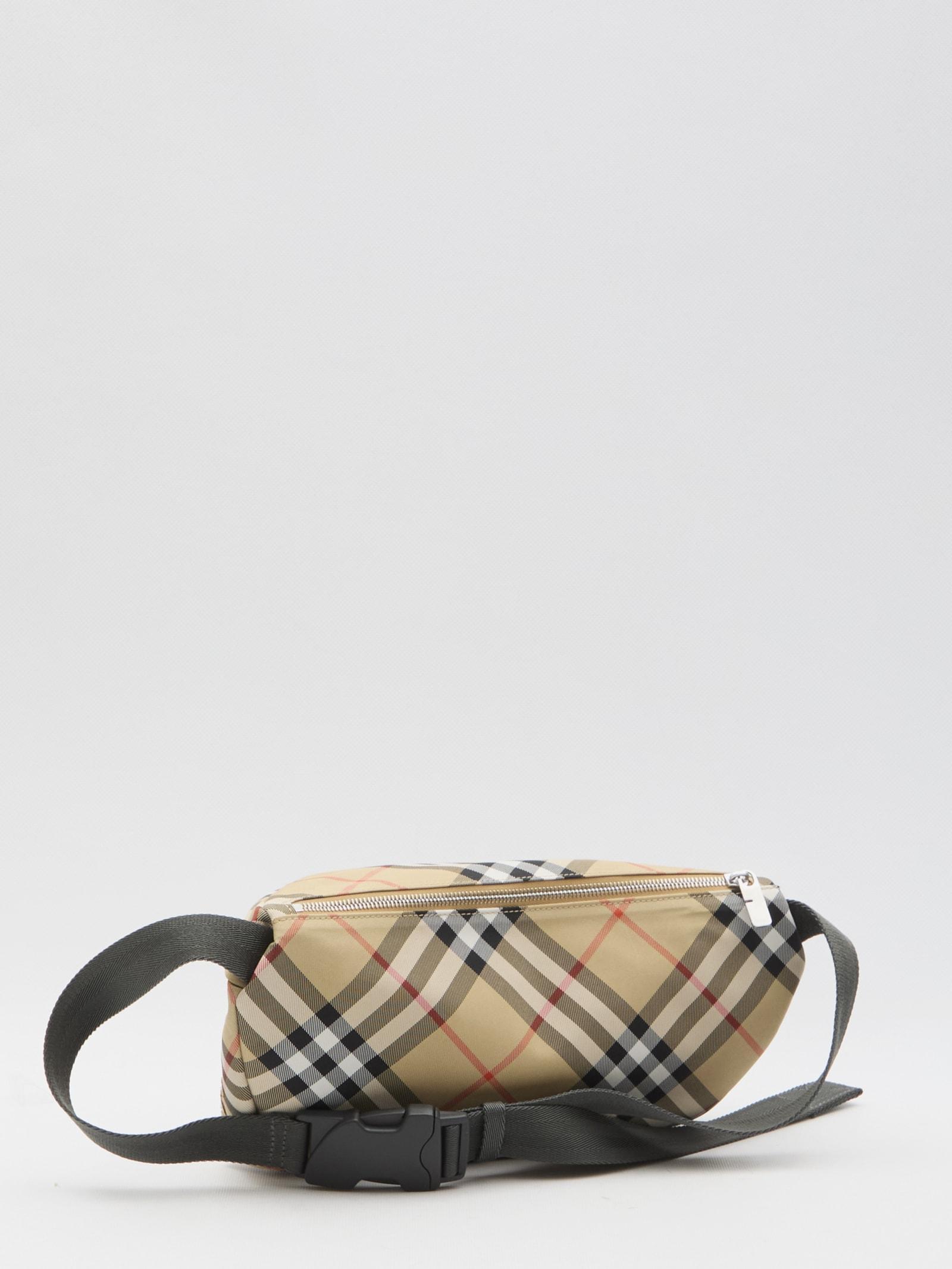 BURBERRY Check Belt Bag In Beige Product Image