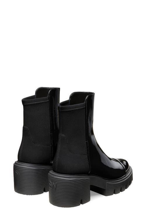 5050 Soho Patent Stretch Ankle Booties In Black Product Image