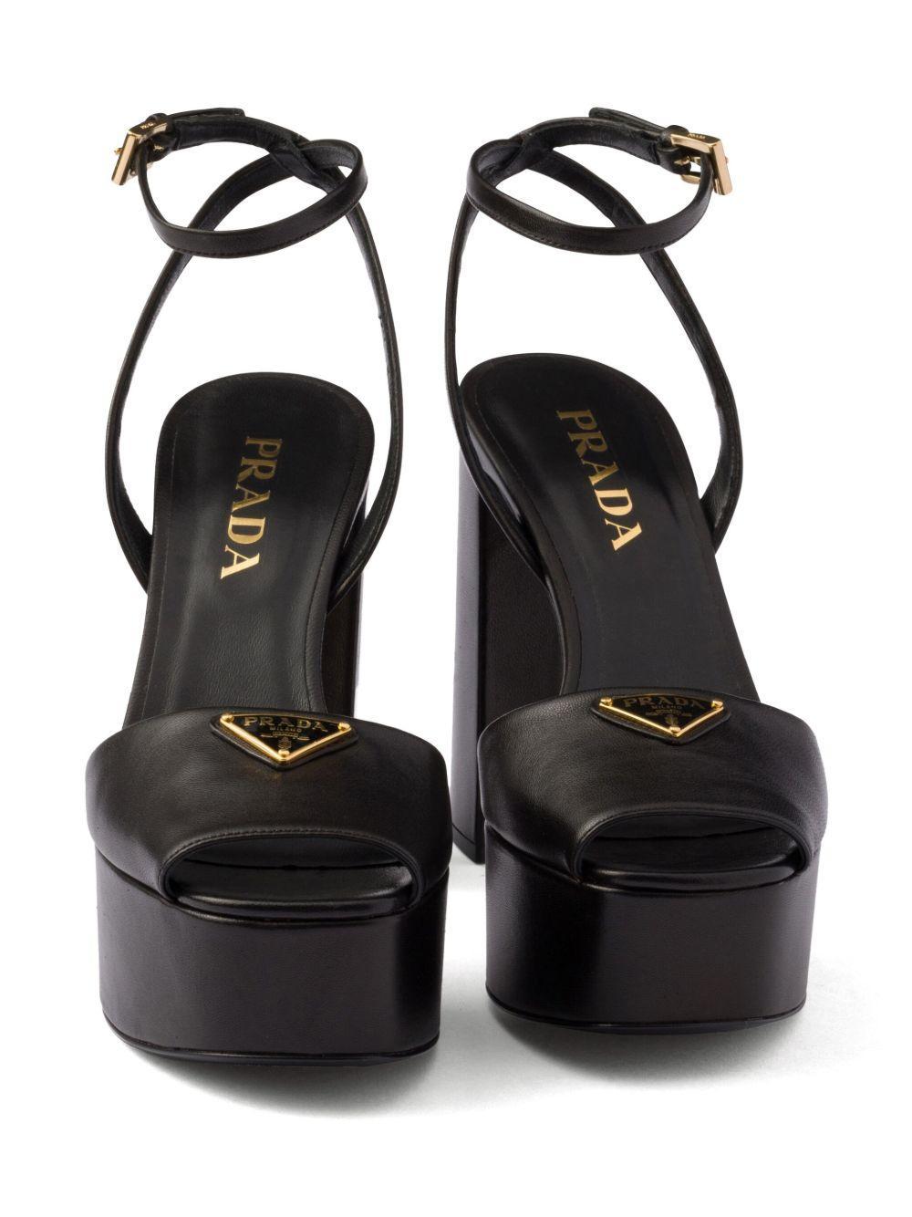 115mm leather platform sandals Product Image