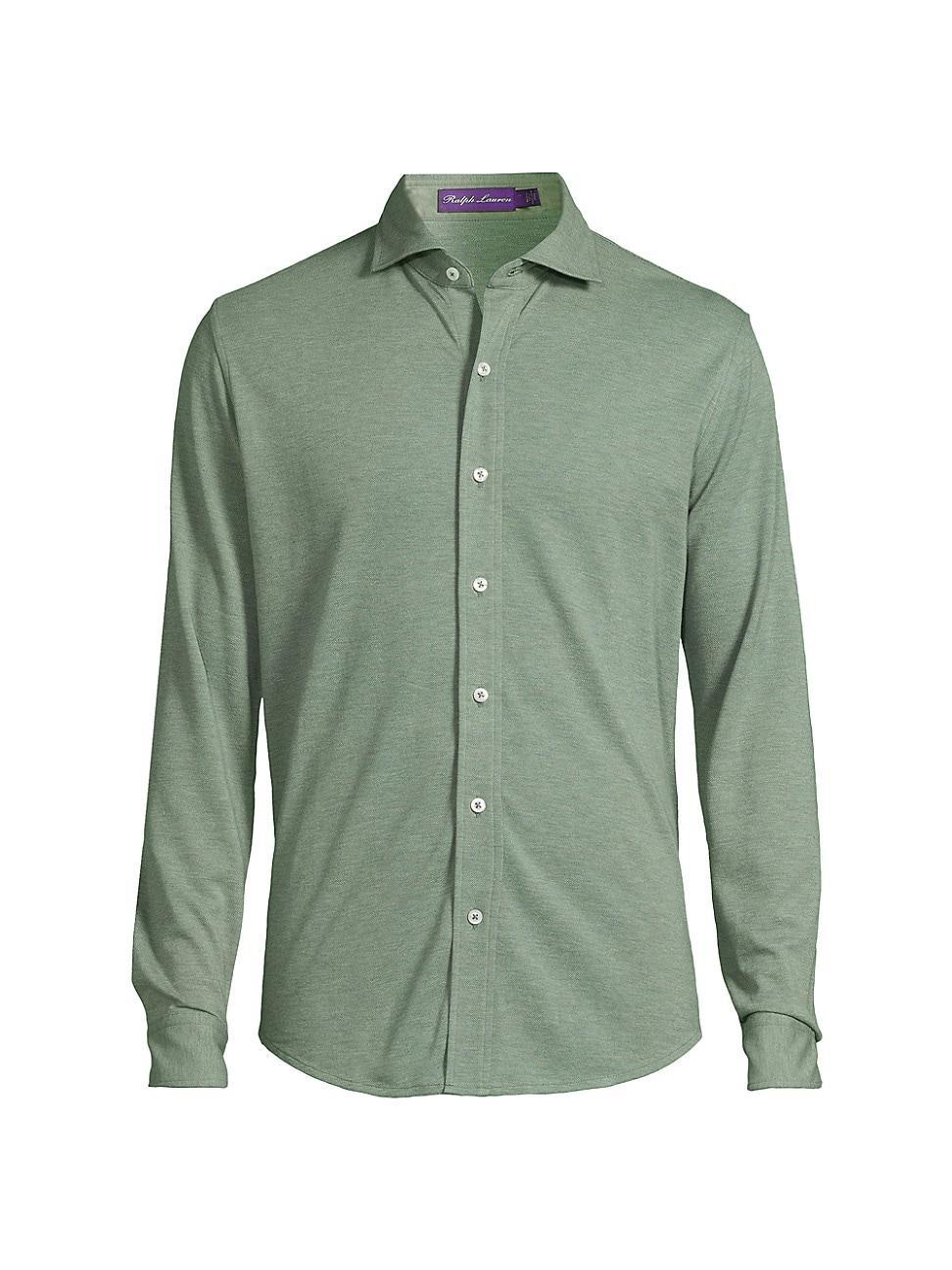 Mens Washed Piqu Shirt Product Image