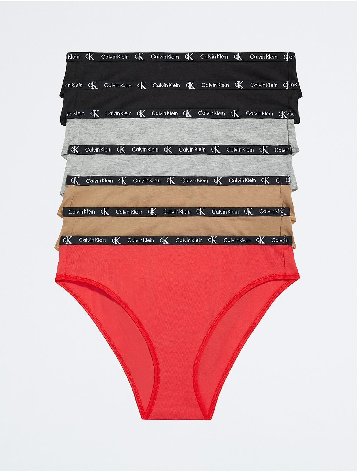 Calvin Klein Womens Calvin Klein 1996 Cotton Stretch 7-Pack Modern Bikini - Multi - S Product Image