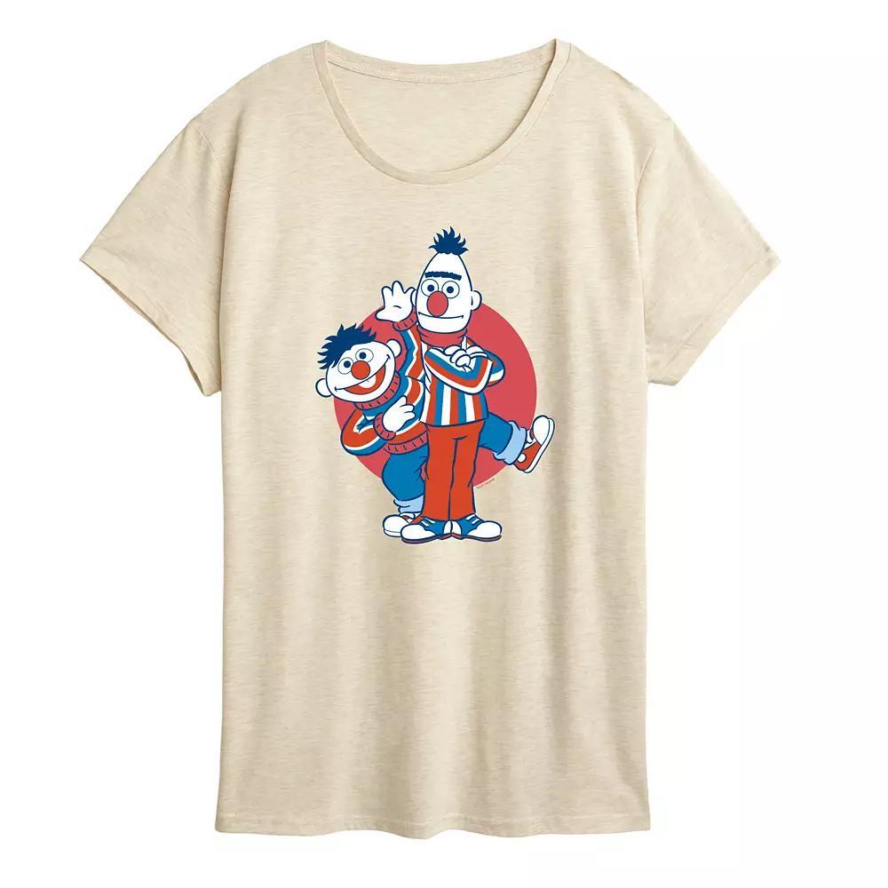 Women's Sesame Street Bert & Ernie USA Graphic Tee, Size: XL, White Product Image