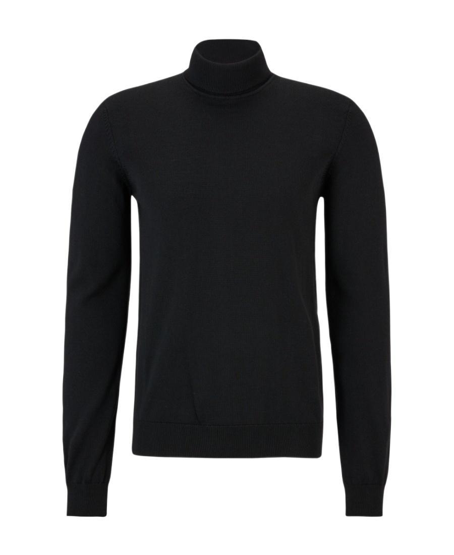 HUGO BOSS High-necked Long-sleeved Hoodie In Black Product Image