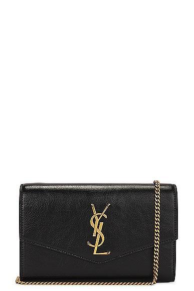 Saint Laurent Uptown Wallet On Chain Bag in Black Product Image