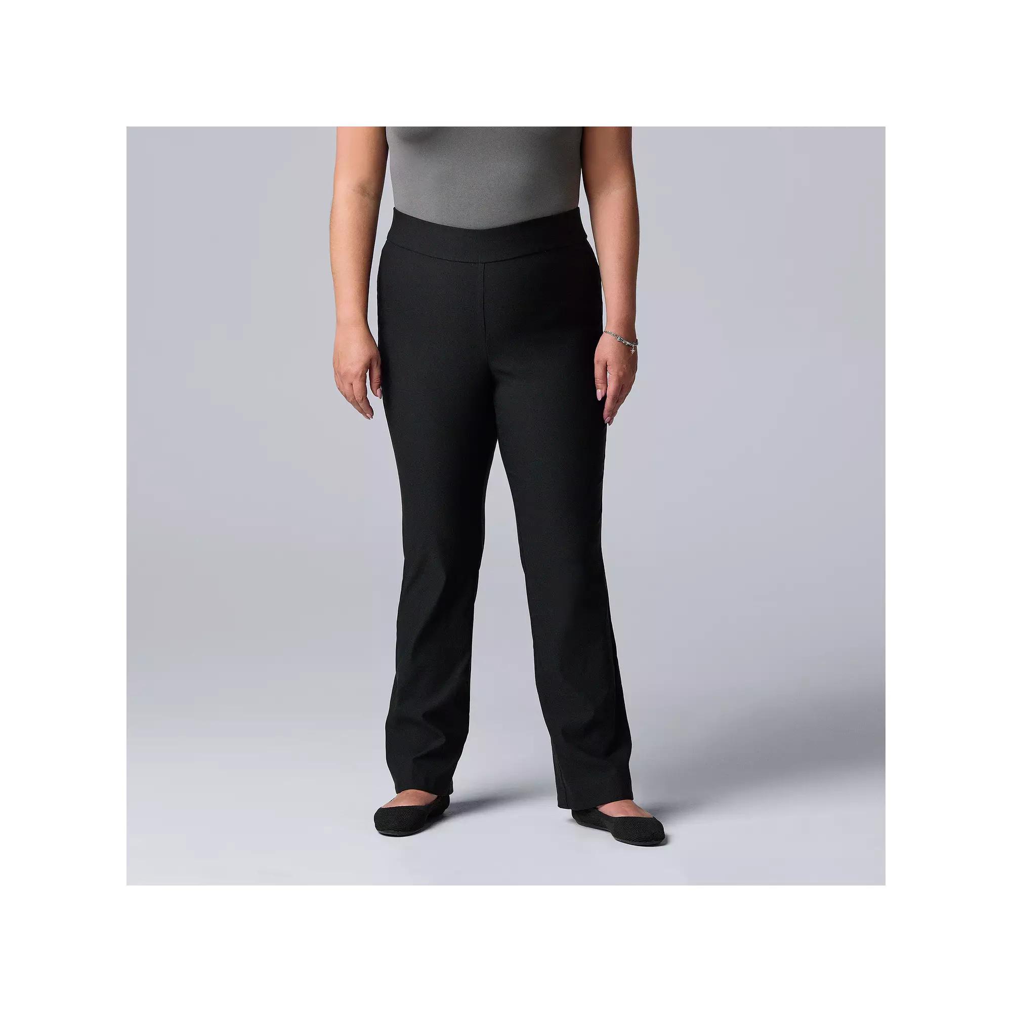 Plus Size Simply Vera Vera Wang Simply Modern Bootcut Pants, Women's, Size: 2XL, Black Product Image