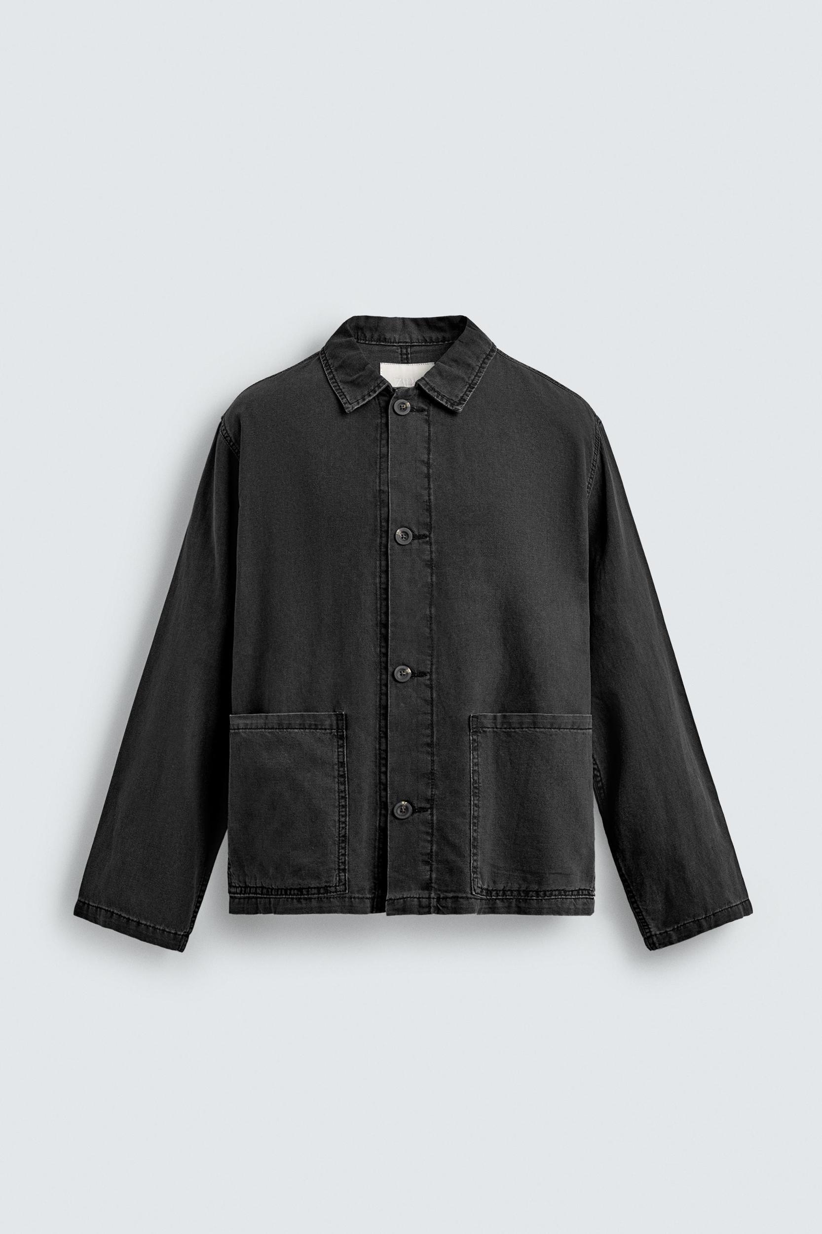 WASHED COTTON - LINEN OVERSHIRT Product Image