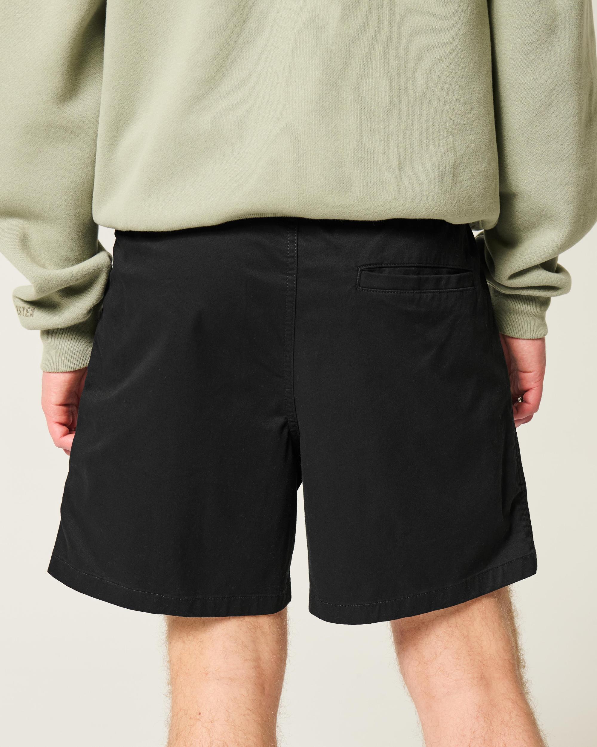 Mid-Thigh Twill Pull-On Shorts Product Image