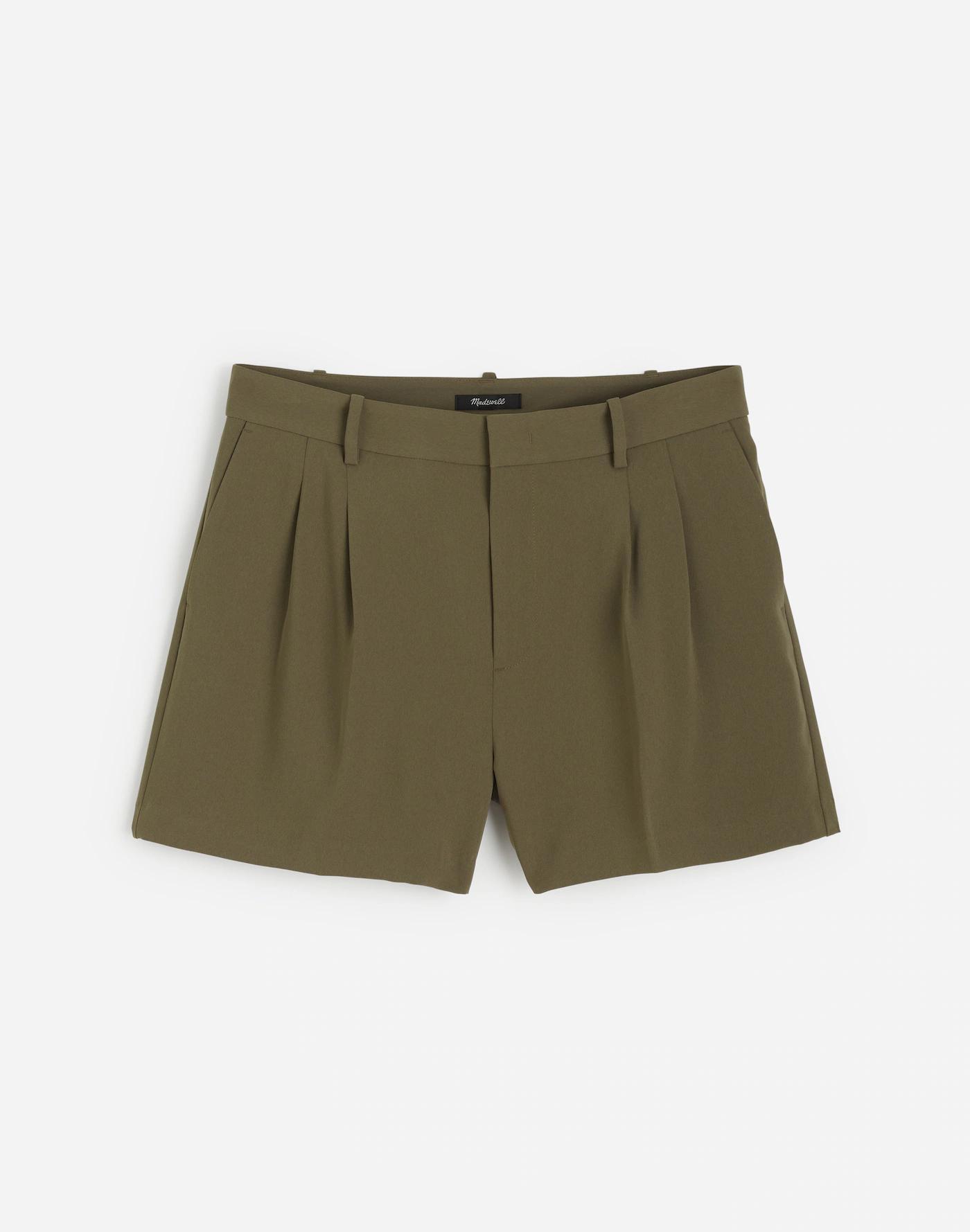 Easy Pleated Trouser Shorts in Crepe Product Image