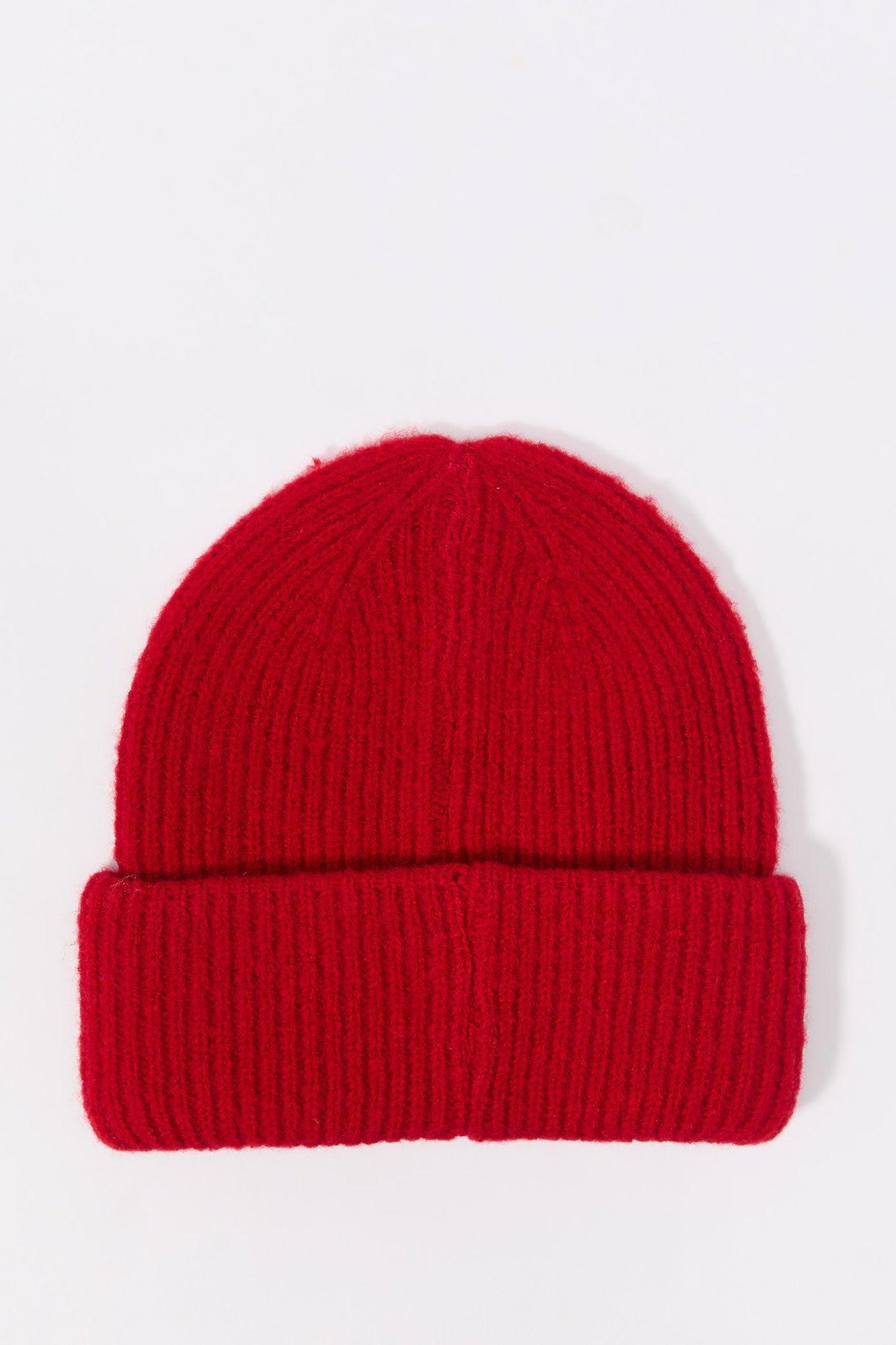 City Embroidered Ribbed Knit Beanie Female Product Image