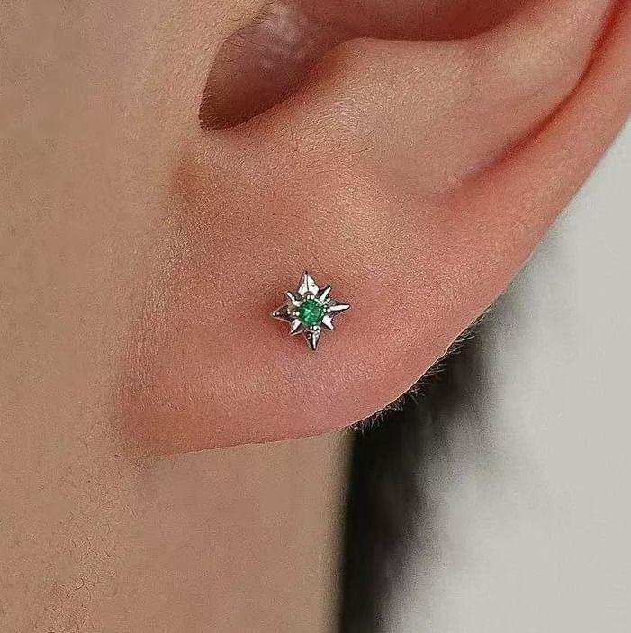 Star Rhinestone Alloy Stud Earring Product Image