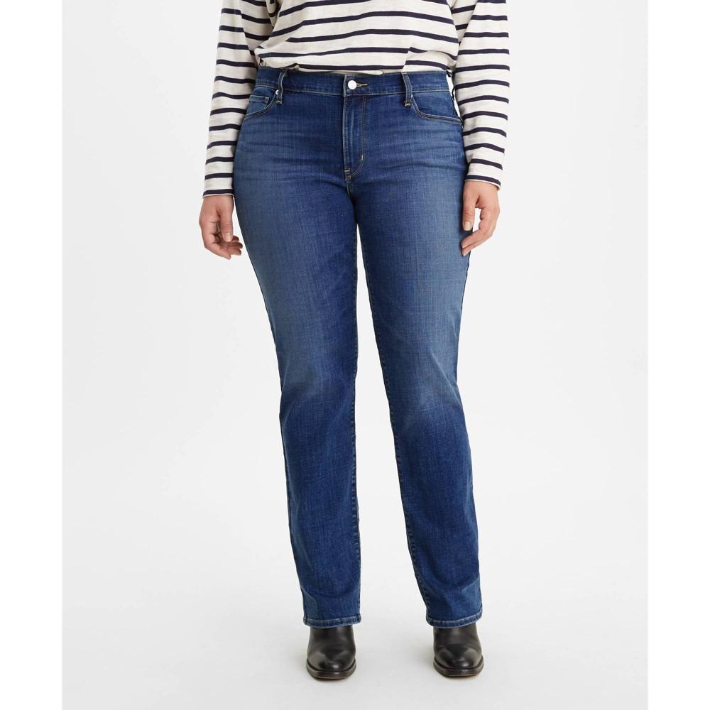 Levis 414 Plus Size Classic Mid Rise Straight Leg Stretch Denim Jeans Product Image