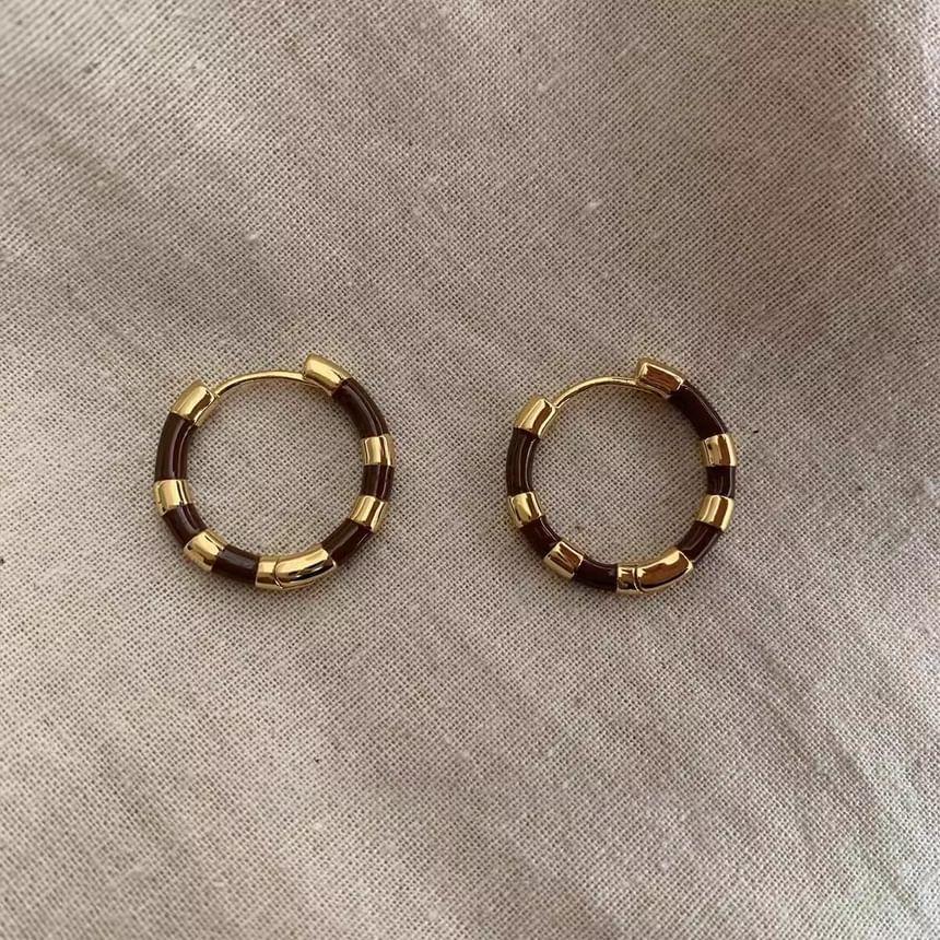 Two Tone Huggie Earring Product Image