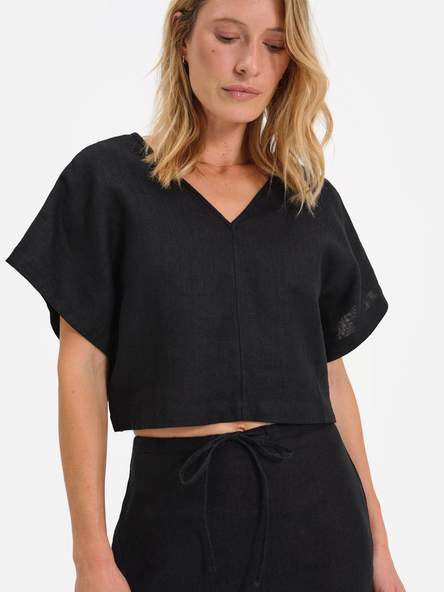 Organic Linen Midi Skirt Female Product Image